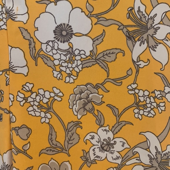 Yellow Floral Mini Dress with Criss Cross Back - Picture 3 of 3